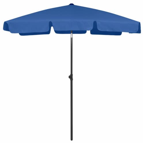vidaXL Beach Umbrella Azure Blue 70.9 x47.2 Perspective: front