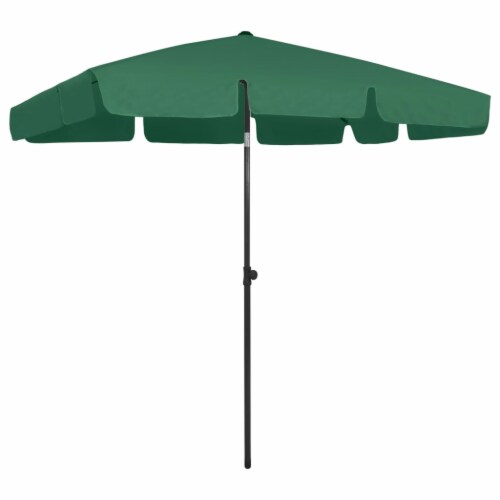 vidaXL Beach Umbrella Green 78.7 x49.2 Perspective: front