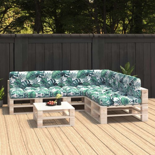 vidaXL Pallet Sofa Cushions 7 pcs Leaf Pattern 47.2