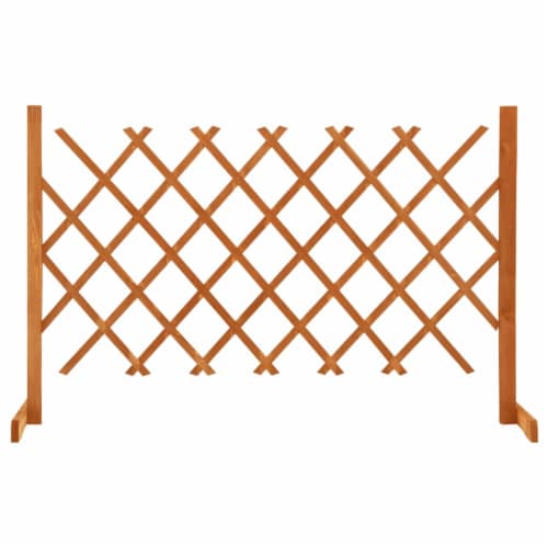 vidaXL Garden Trellis Fence Orange 47.2 x35.4 Solid Firwood Perspective: front
