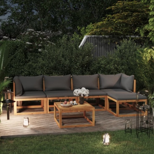 voorraad Systematisch Selectiekader vidaXL 6 Piece Patio Lounge Set with Cushion Solid Acacia Wood, 6 piece -  Kroger