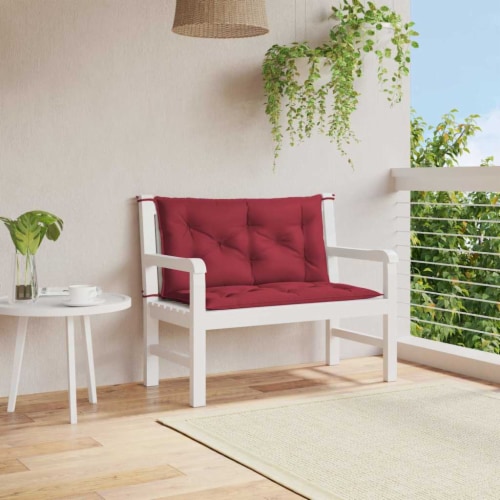 vidaXL Garden Bench Cushions 2pcs Wine Red 39.4 x19.7 x2.8 Oxford Fabric 39.4 2 QFC
