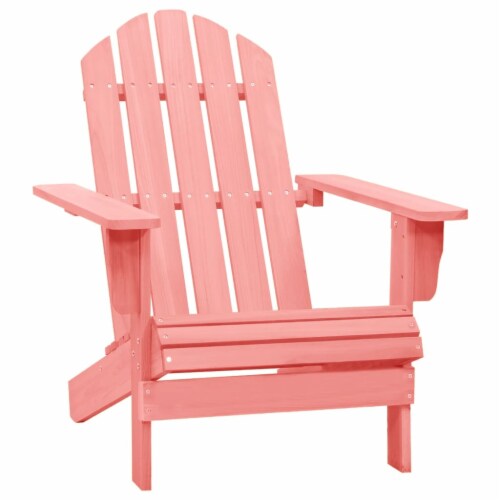 vidaXL Patio Adirondack Chair Solid Fir Wood Pink N A Baker s