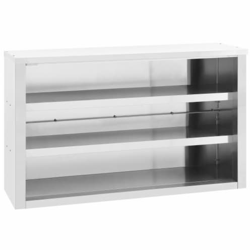 vidaXL Kitchen Wall Cabinet 47.2 x15.7 x29.5  Stainless Steel Perspective: front