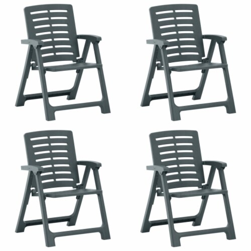 vidaXL Patio Chairs 4 pcs Plastic Green 4 pcs Kroger