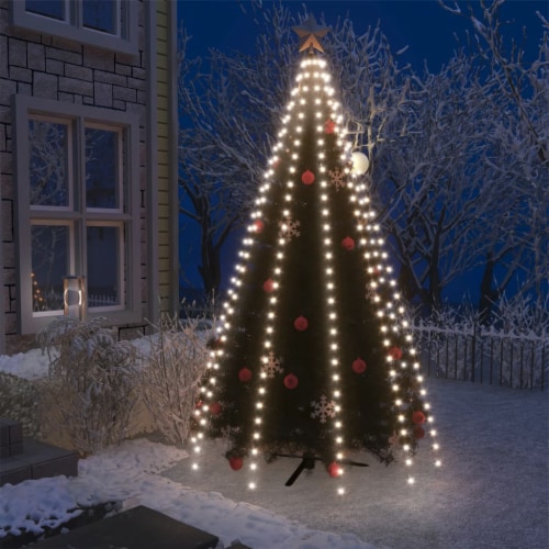 vidaXL Christmas Tree Net Lights with 250 LEDs Cold White 98.4 Perspective: front