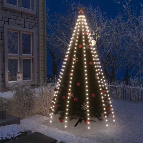 vidaXL Christmas Tree Net Lights with 250 LEDs Cold White 98.4, 96.9 ...