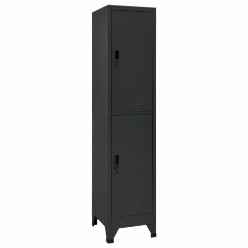 vidaXL Locker Cabinet Anthracite 15 x17.7 x70.9 Steel, 1 - QFC