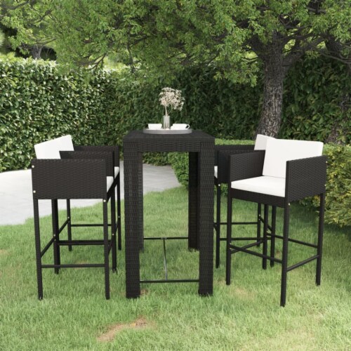 Black patio on sale bar set
