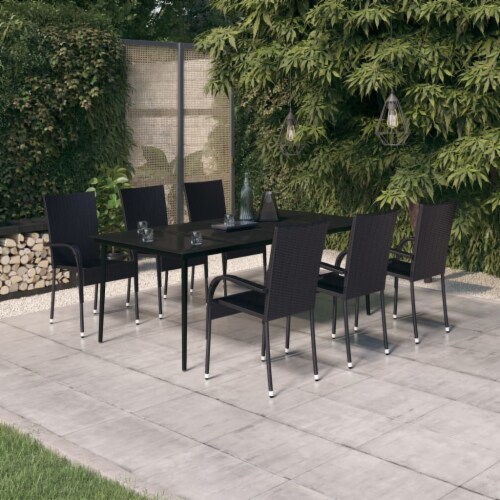 Vidaxl 7 piece clearance outdoor dining set