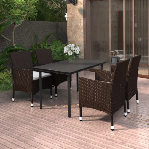 Poly rattan dining set hotsell