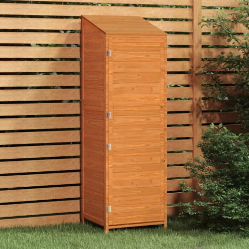 vidaXL Garden Shed Brown 21.7 x20.5 x68.7 Solid Wood Fir Perspective: front