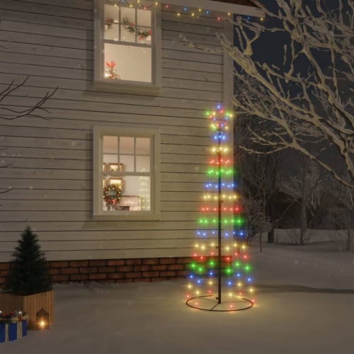 ergens bij betrokken zijn Verwaarlozing arm vidaXL Christmas Cone Tree Colorful 108 LEDs 2x6 ft, 6 x 2 ft - Gerbes  Super Markets