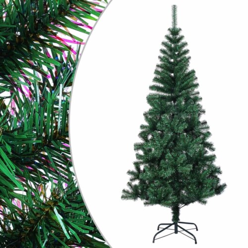 vidaXL Artificial Christmas Tree with Iridescent Tips Green 8 ft PVC, 8 x 4 ft Fred Meyer