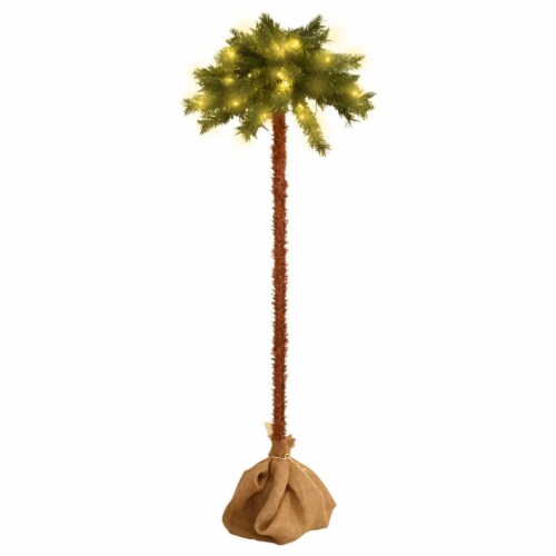 vidaXL Artificial Palm Tree with LEDs 47.2 Perspective: front