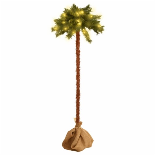 vidaXL Artificial Palm Tree with LEDs 70.9 Perspective: front