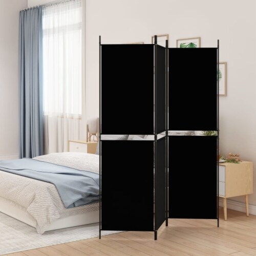 vidaXL 3Panel Room Divider Black 59.1 x70.9 Fabric, 59.1"x70.9"/1 Kroger