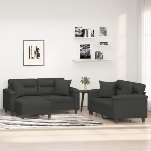 Vidaxl 3 Piece Sofa Set With Pillows