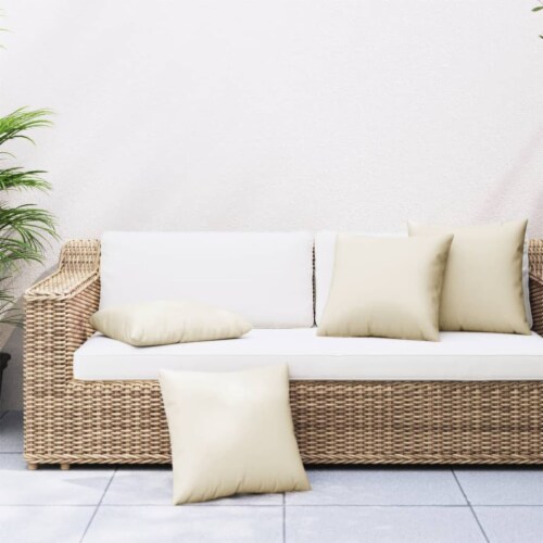vidaXL Sofa Cushions 4 pcs Cream 15.7 x15.7 Fabric 15.7 x15.7 4 Harris Teeter