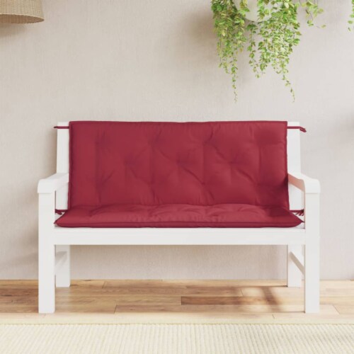 vidaXL Garden Bench Cushions 2 pcs Wine Red 47.2 x19.7 x2.8 Oxford Fabric 47.2 x19.7 x2.8 2 Smith s Food and Drug