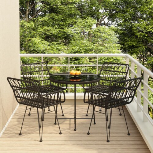 Vidaxl 5 piece outdoor dining set new arrivals