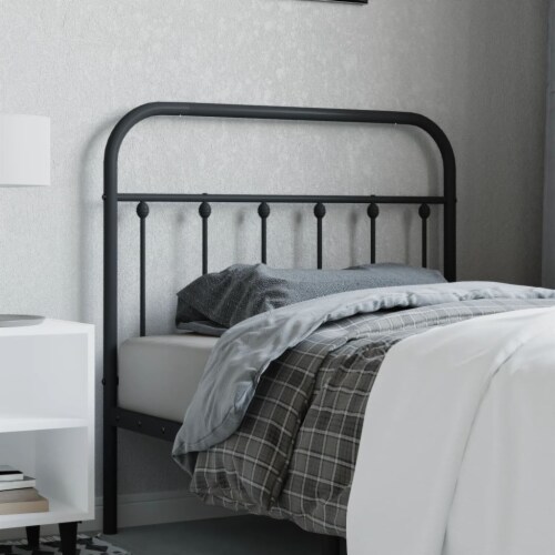 vidaXL Durable Metal Headboard for Twin Twin XL Size Beds Classic Style Black 39.4 1 Mariano s