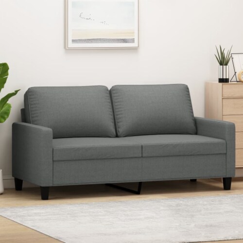 vidaXL 2 Seater Sofa Dark Gray 55.1 Fabric 62.2 Gerbes Super Markets