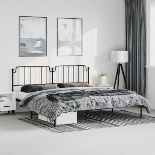 California king metal bed frame with headboard sales