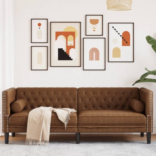 Suede 3 seater sofa top