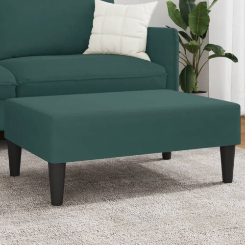 vidaXL Footstool Dark Green 30.3 x21.7 x12.2 Velvet 1 Fry s Food Stores