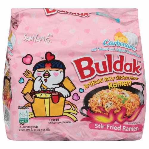 Samyang® Buldak Carbonara Spicy Chicken Flavored Ramen Perspective: front