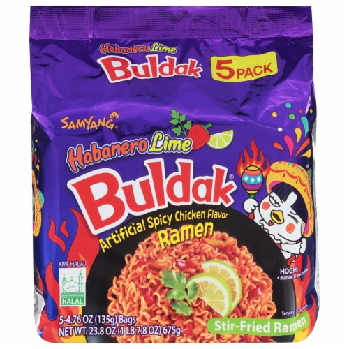 Buldak® Habanero Lime Stir-Fried Ramen Multipack Perspective: front