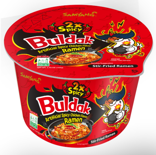 Buldak™ 2X Spicy Chicken Ramen Big Bowl Perspective: front