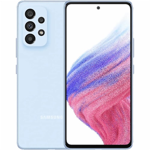 Samsung SMA536ELBDTP Galaxy A53 128GB Smartphone - Blue - Unlocked Perspective: front