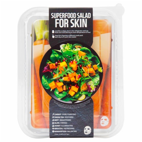 Farmskin Superfood Carrot Salad Face Mask Set Perspective: front