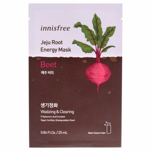 Jeju Root Energy Mask - Beet by Innisfree for Unisex - 0.84 oz Mask Perspective: front