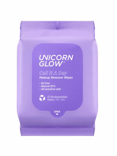 Unicorn Glow Call It A Day Makeup Remover Wipes Perspective: front