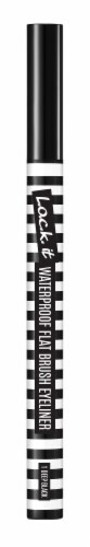 L.O.C.K. 01 Deep Black L.O.C.K. It Waterproof Flat Brush Eyeliner Perspective: front