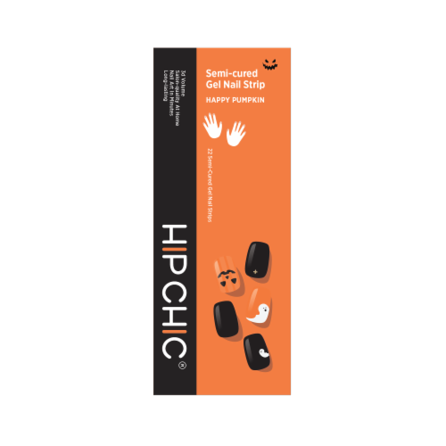 Hip Chic® Pumpkin Gel Nail Strip Perspective: front