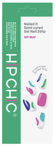 HIP CHIC® Nailed It Semi-Cured Gel Nail Strip - Off-Beat Perspective: front