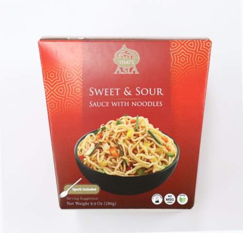 That's Asia Sweet and Sour Sauce with Noodles Perspective: front