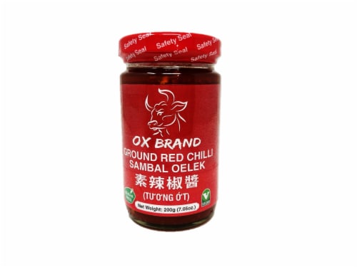 Ox Brand Oelek Ground Red Chili Sauce Perspective: front