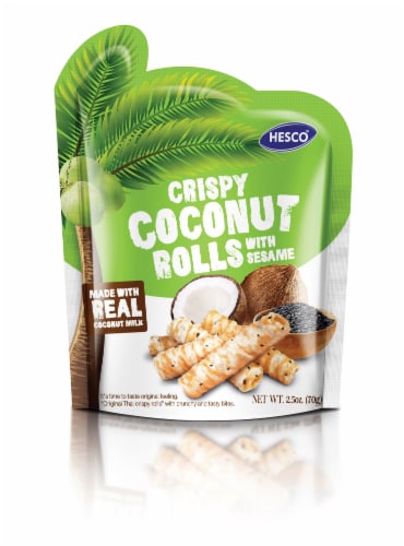Hesco Crispy Coconut Rolls with Sesame Perspective: front