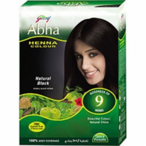 Godrej Abha Henna Natural Black 9 Herbs - 6 Sachets - 10 Gm (1 Oz), 1 unit  - Harris Teeter
