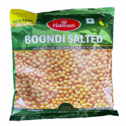 Haldiram's Plain Boondi Salted Fried Chickpea Flour Puffs Perspective: front