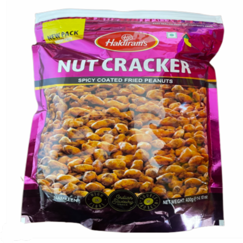Haldiram's Nut Cracker Spicy Coated Fried Peanuts Perspective: front