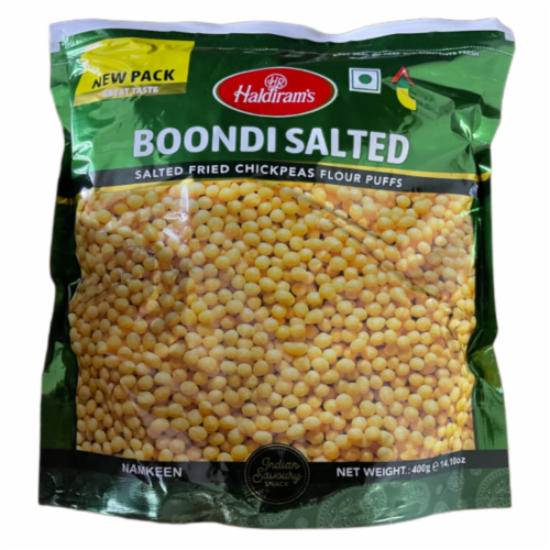 Boondi Salted Fried Chickpeas Flour Puffs Perspective: front