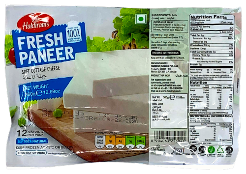 Haldiram's Fresh Paneer Perspective: front