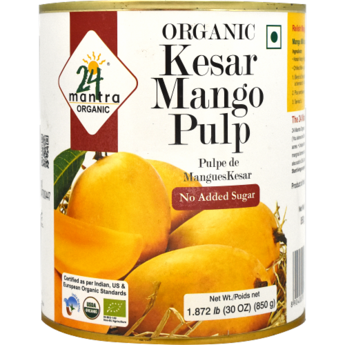 24 Mantra Organic® Kesar Mango Pulp Perspective: front