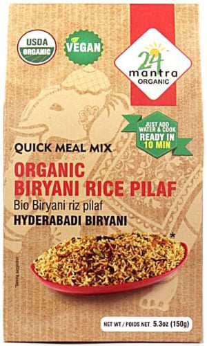24 Mantra Organic Biryani Rice Pilaf Perspective: front
